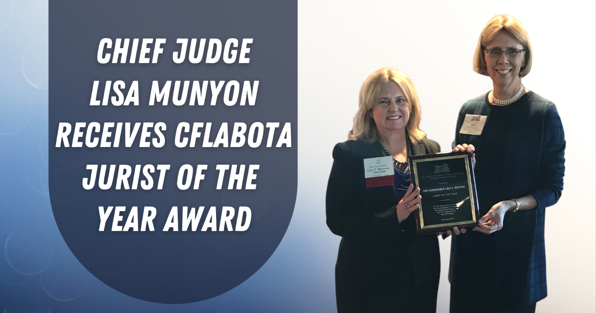 Chief Judge Lisa Munyon Receives CFLABOTA 2021 Jurist of the Year Award ...