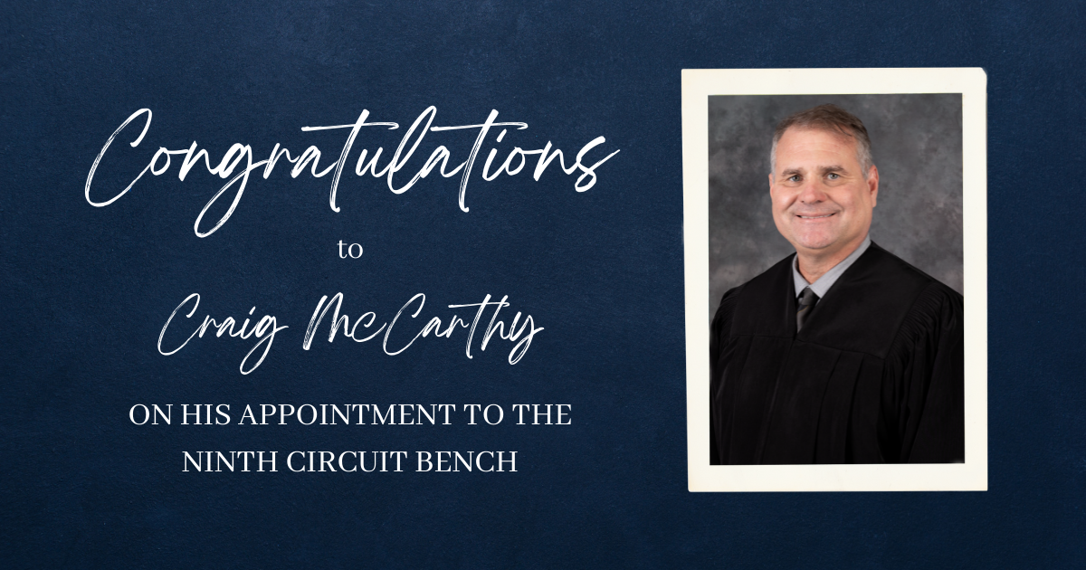 Picture of Craig McCarthy who has been appointed to the circuit bench