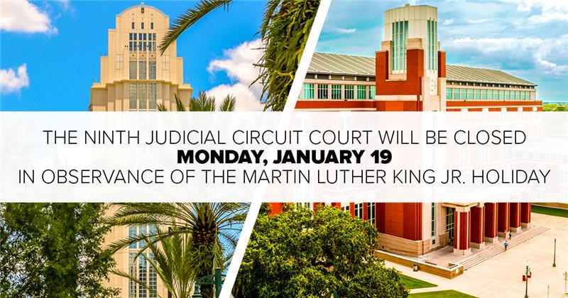 The Ninth will be closed on Monday, January 19 in honor of Martin Luther King Jr. Day