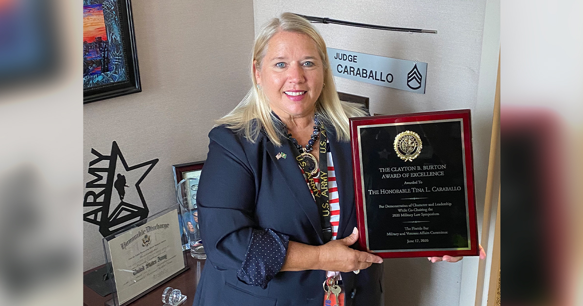 Judge Caraballo Receives the Clayton B. Burton Award of Excellence