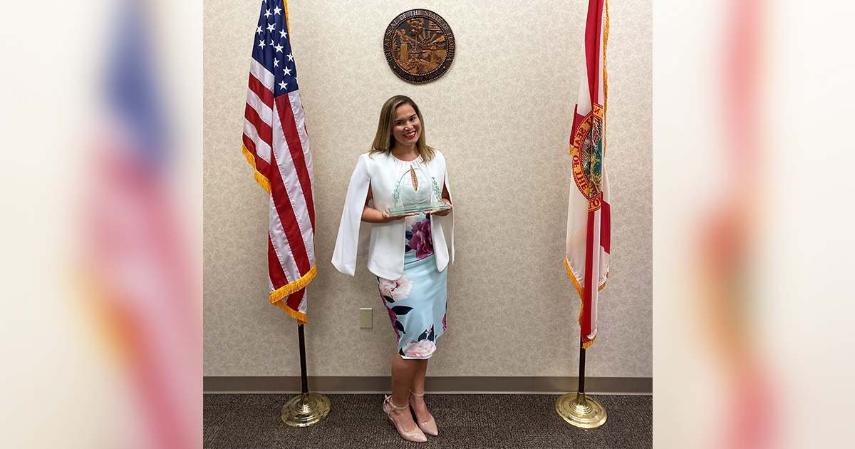 Orange County Judge Gisela Laurent receives the inaugural Torchbearer