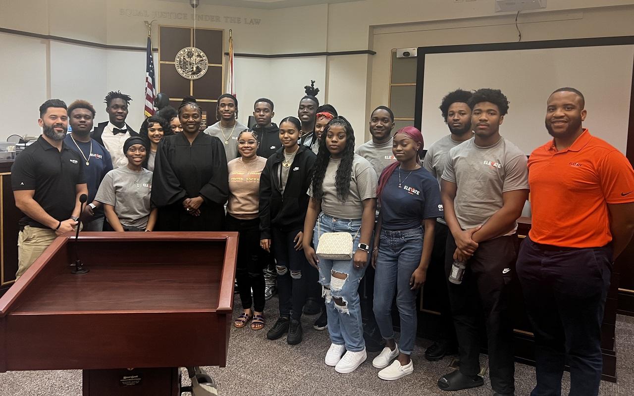 Judge Fay Allen with Students from Elevate Orange County