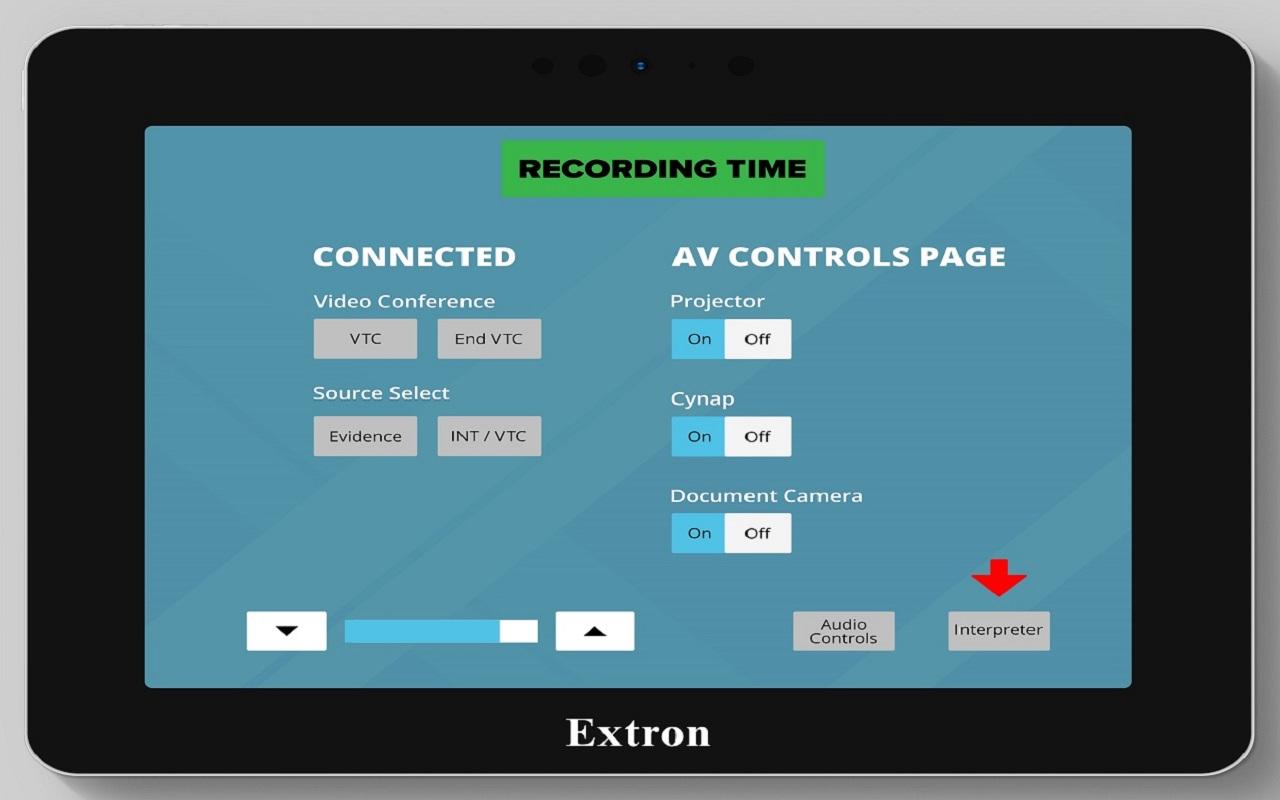 Virtual Remote Interpreting - On-demand interpreter request touch screen