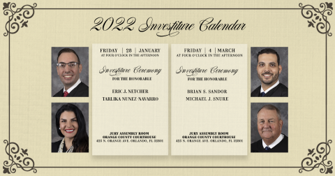 2022 Investiture Calendar