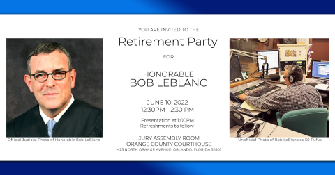 Retirement Party for the Honorable Bob LeBlanc