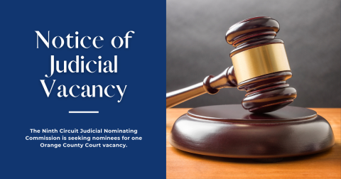  Name Vacancy in the Ninth Judicial Circuit