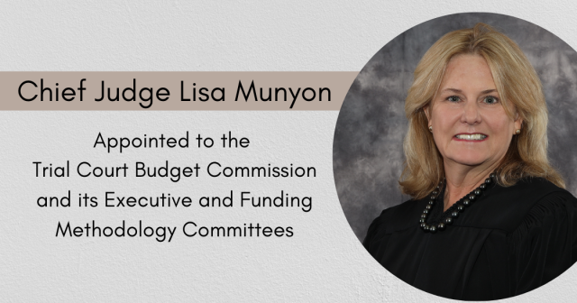 Chief Judge Lisa Munyon Appointed to the Trial Court Budget Commission