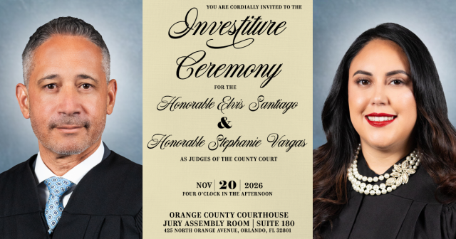 Investiture image for Judge Santiago & Judge Vargas